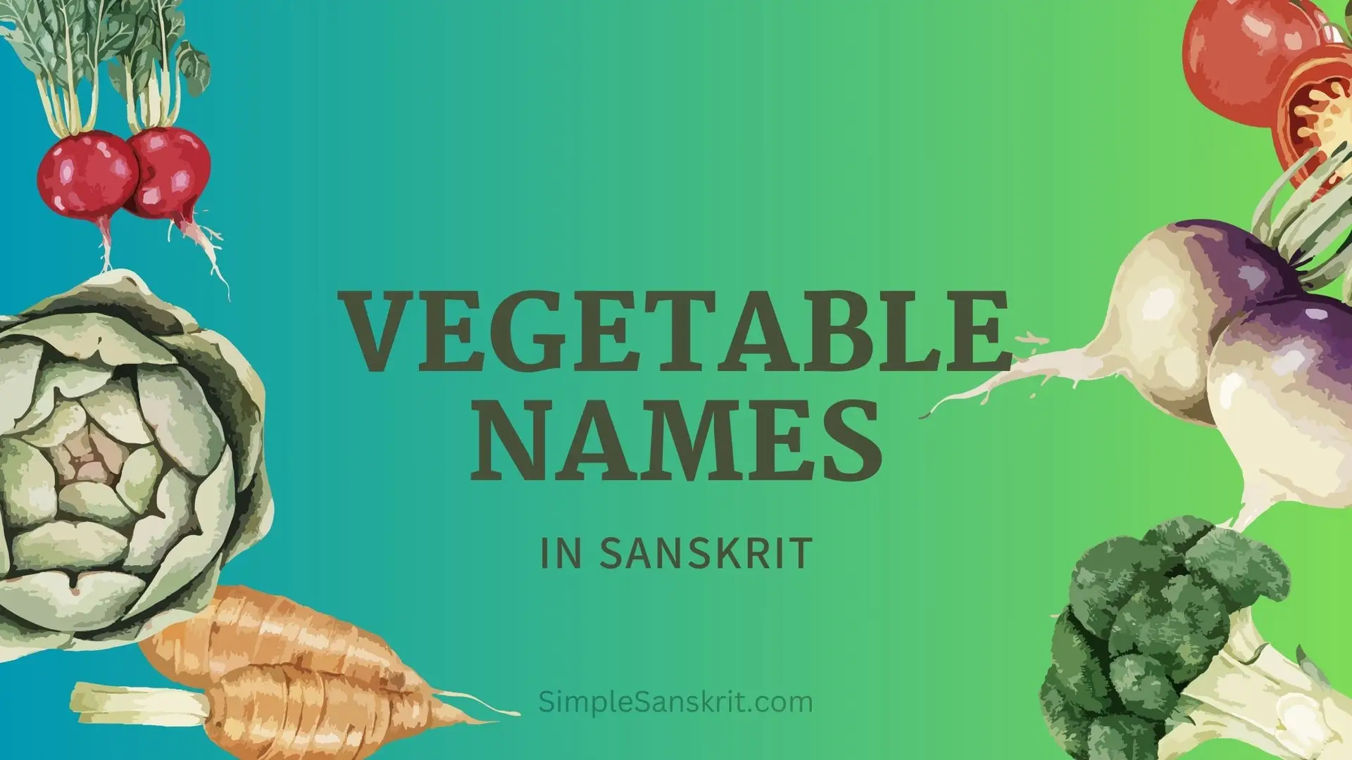 Vegetable names in Sanskrit with English Hindi meaning | सब्जियों के नाम संस्कृत में